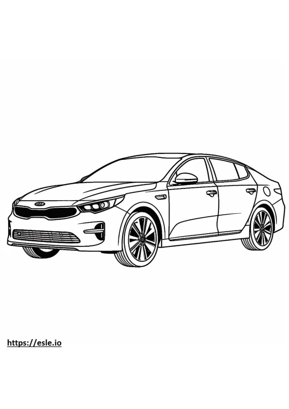 Kia K5 AWD 2025 coloring page