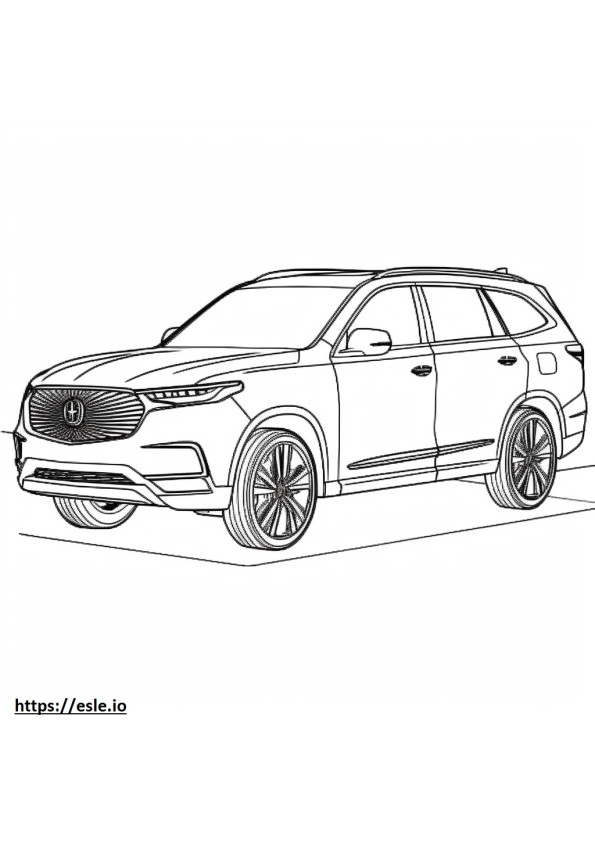Acura MDX FWD 2024 coloring page