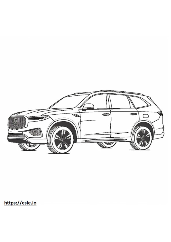 Acura MDX FWD 2024 coloring page