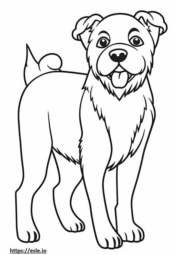 Border Terrier happy coloring page