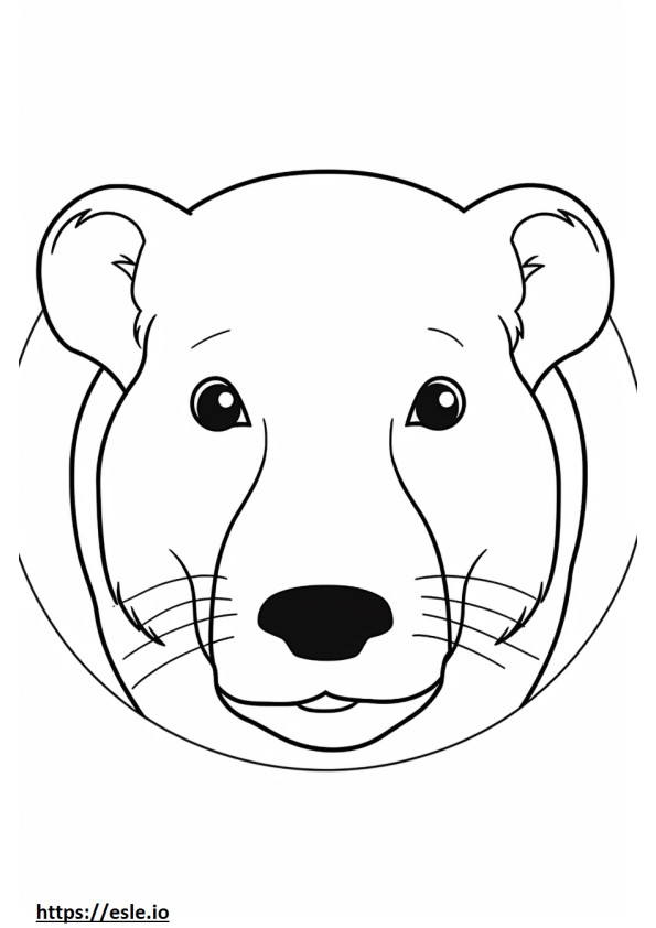 Borkie face coloring page