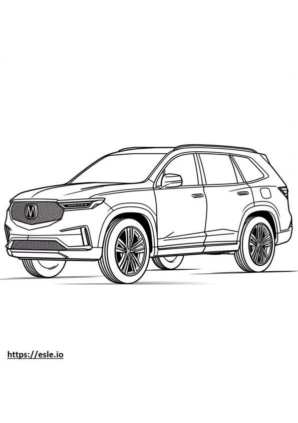 Acura MDX AWD Type-S 2024 coloring page