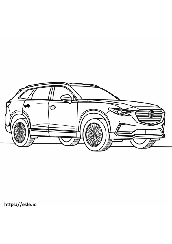 Mazda CX-90 4WD 2024 coloring page