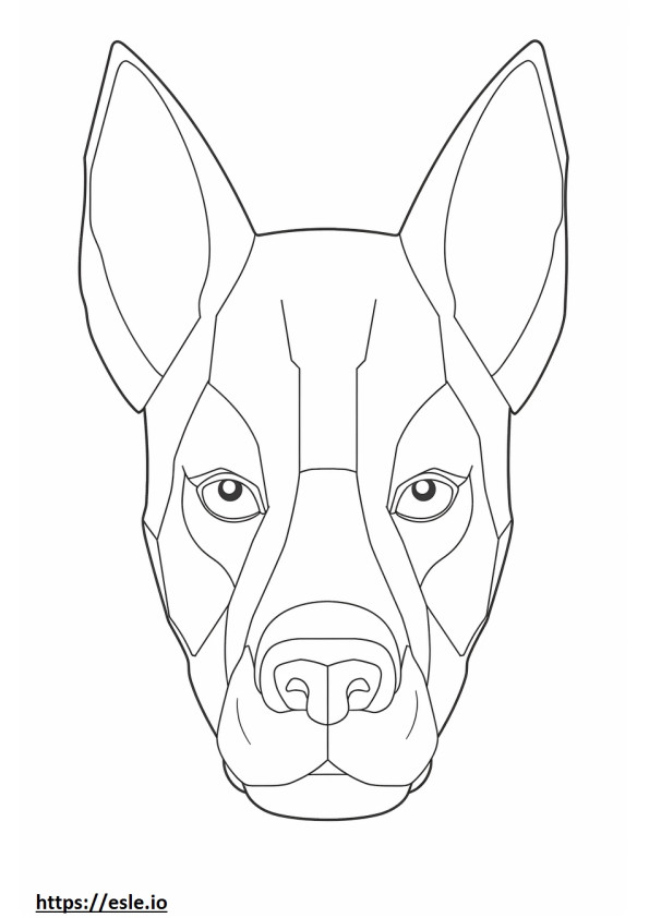 Boston Terrier face coloring page