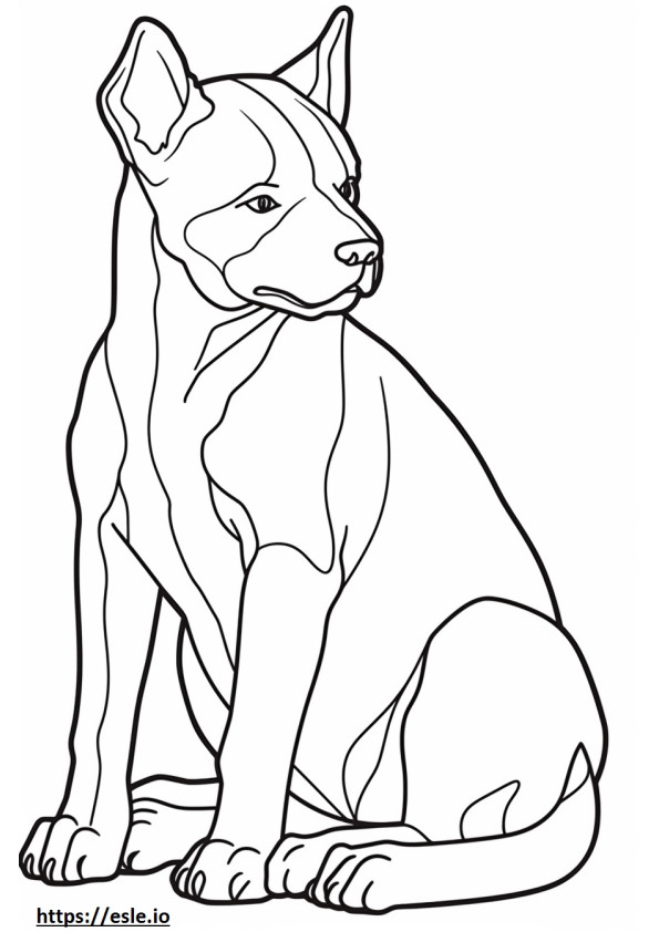 Boston Terrier baby coloring page