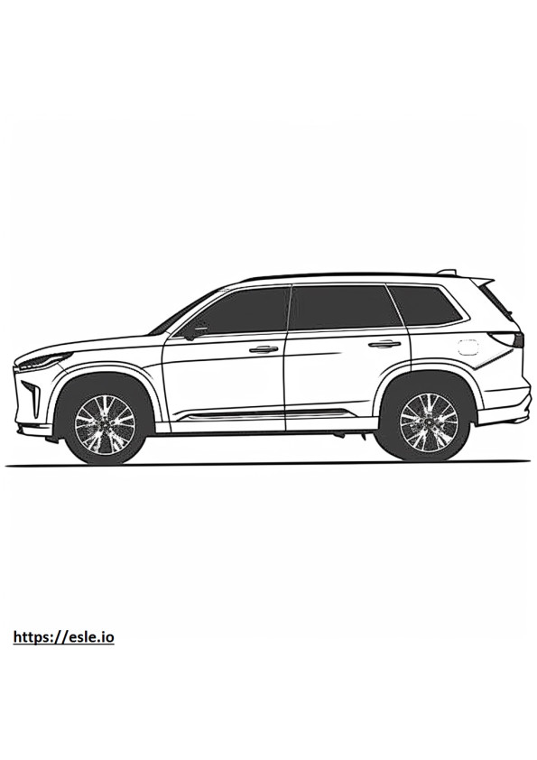 Toyota Grand Highlander Hybrid Limited 2024 coloring page