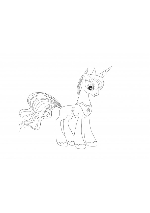 Princess Luna from Little Pony free to download and color sheet