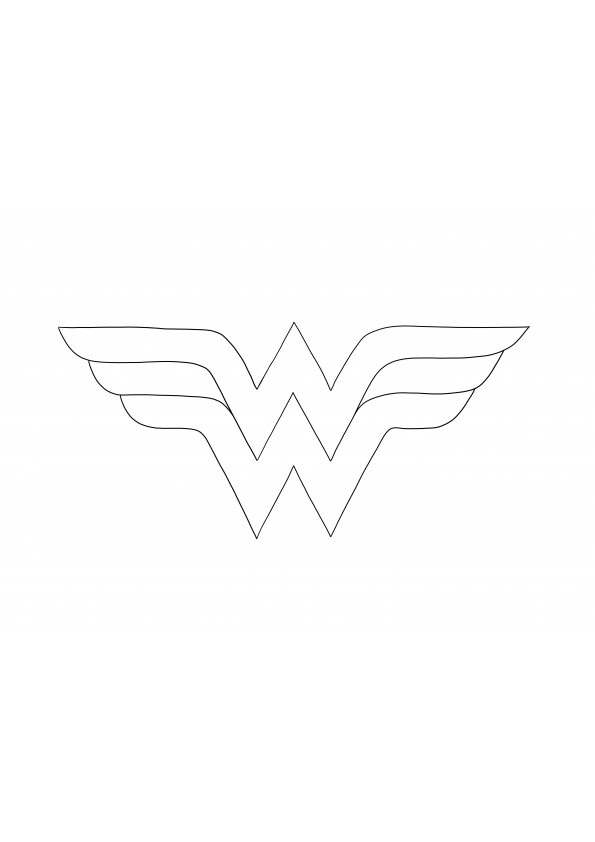 The Wonder Woman Logo is here to be colored and printed for free