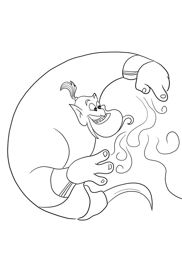 Free printable and coloring picture of Jennie from the Aladdin movie