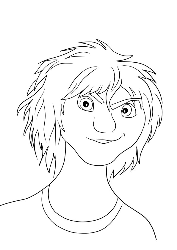 Guy from the Croods is ready for coloring and downloading for free