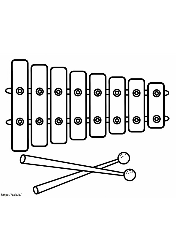 Simple Xylophone 3 coloring page