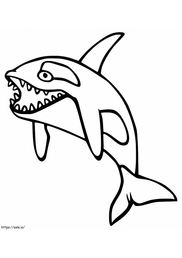 Fierce Killer Whale coloring page