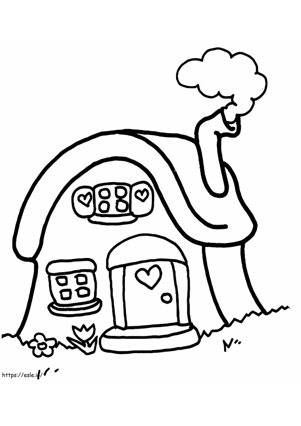Little Cottage coloring page