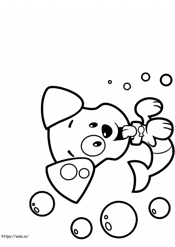 Bubble Puppy A4 coloring page