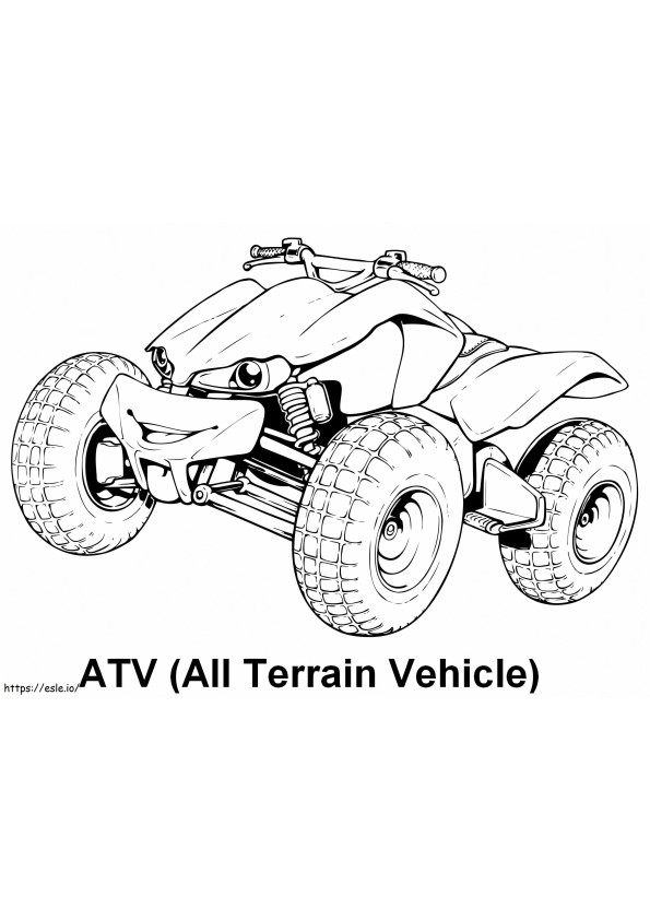 Free ATV Quad Bike coloring page