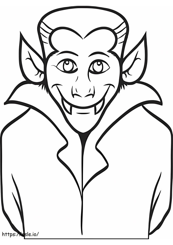 Dracula Face coloring page