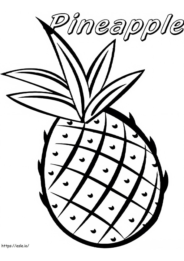Simple Pineapple 2 coloring page