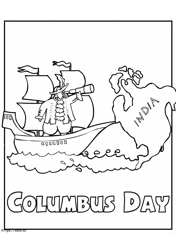 Columbus Day coloring page