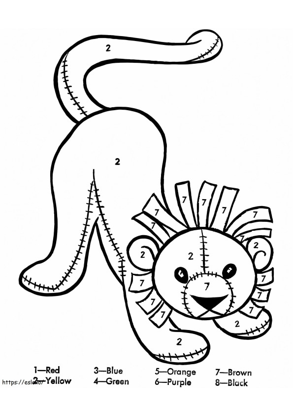 Toy Lion For Kindergarten coloring page