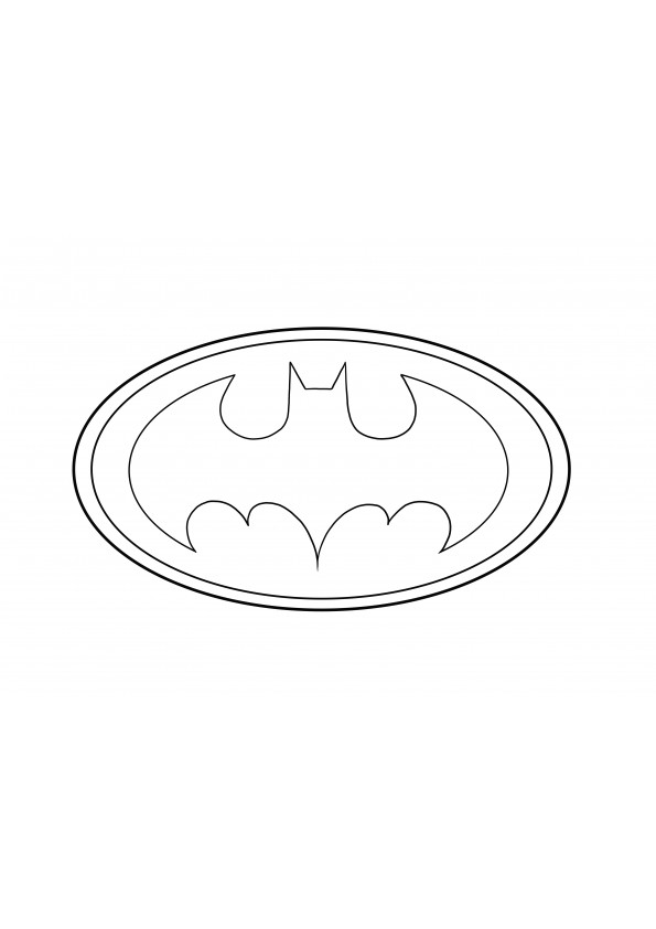 The Batman Logo is ready to be downloaded and colored for free