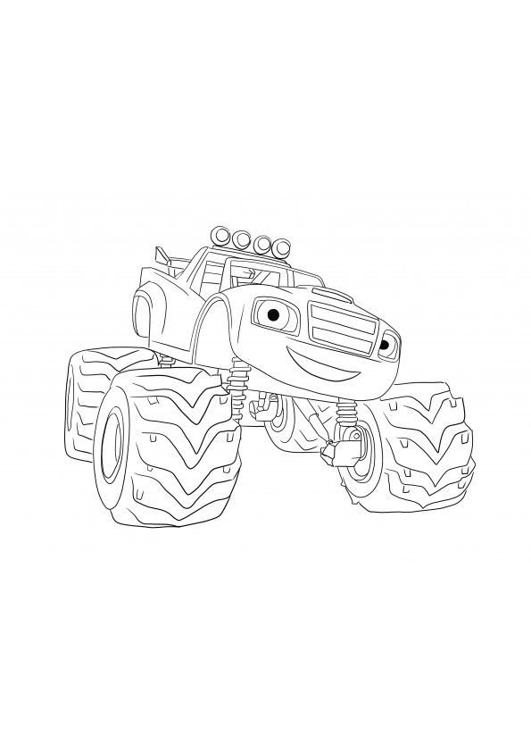 Blaze Monster Truck free printable to print and color