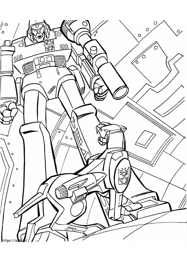Megatron And Robot Dog coloring page