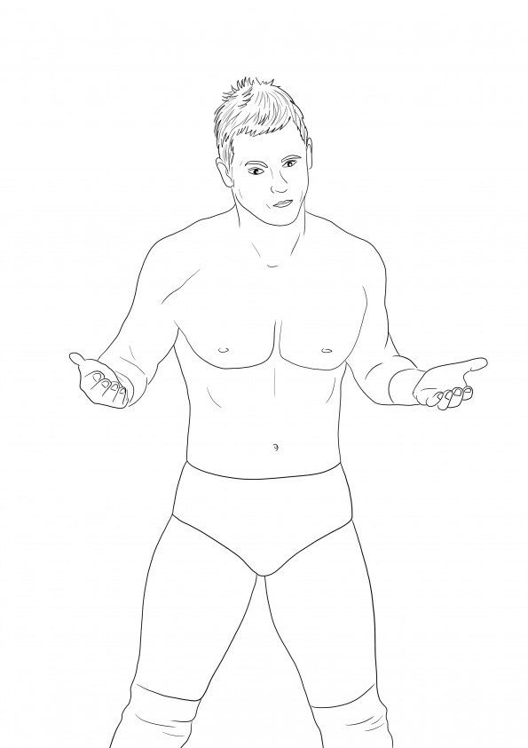 WWE The Miz is a great wrestler to color and print for free