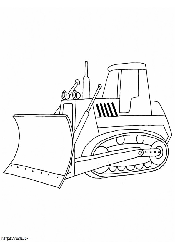 Printable Bulldozer coloring page