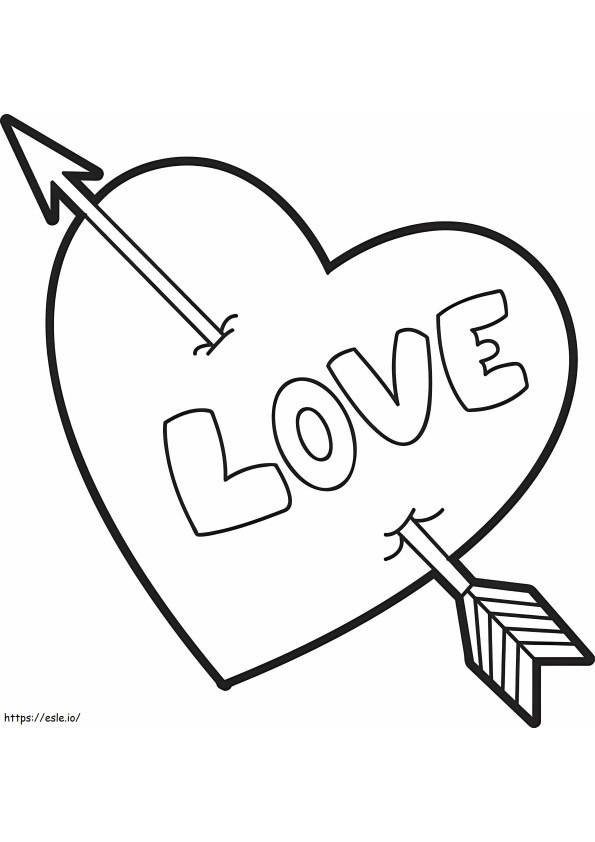 Love Heart coloring page