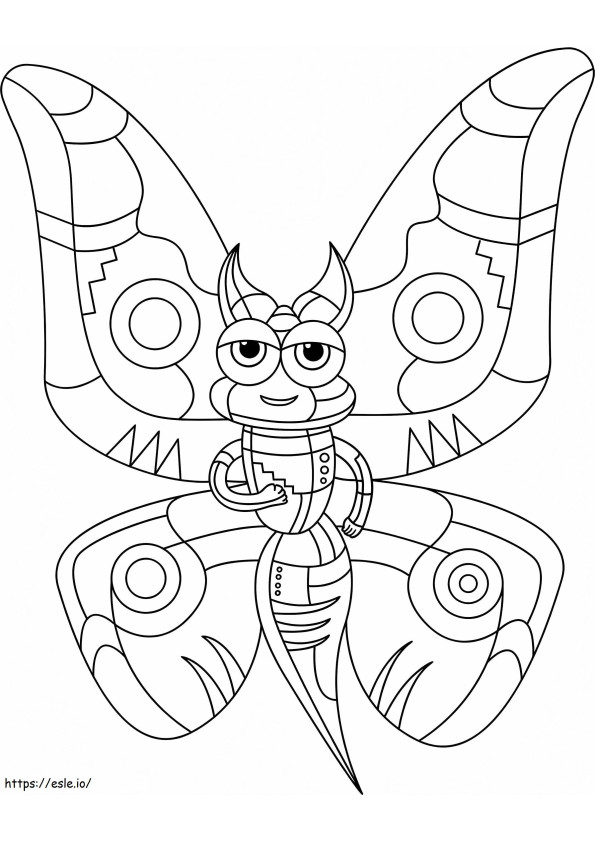 Abstract Butterfly coloring page