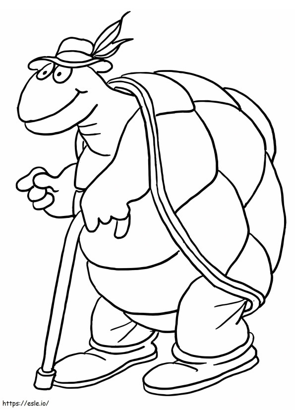 Old Turtle coloring page