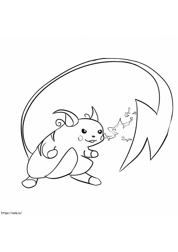 Pokemon Raichu 3 coloring page