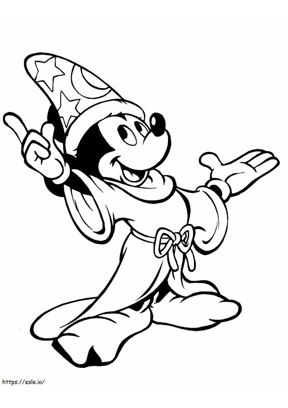 Wizard Mickey coloring page