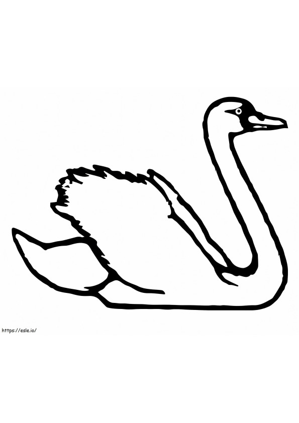 Swan 3 coloring page