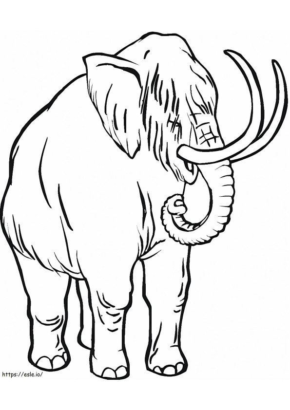 A Baby Mammoth coloring page