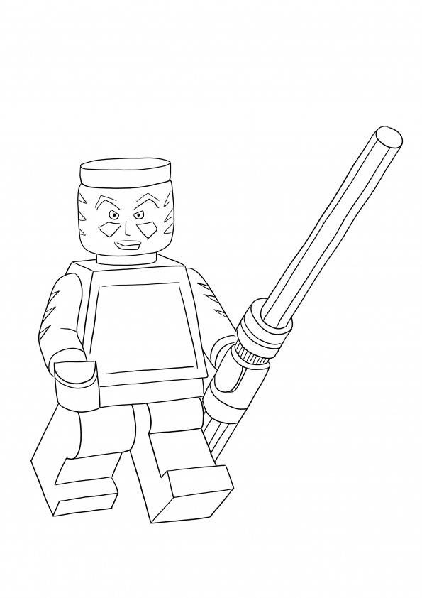 Lego Star Wars Darth Maul to save for later and colored by kids and learn