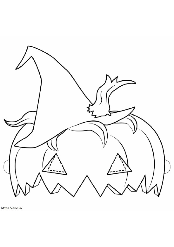 Halloween Pumpkin Mask coloring page
