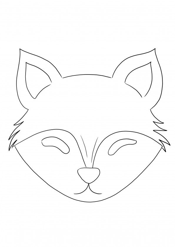 Fox Emoji coloring page or free printing or downloading