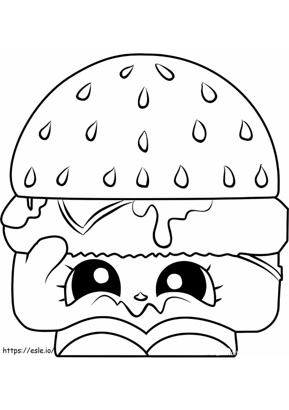 CHEEZEY B Shopkin coloring page