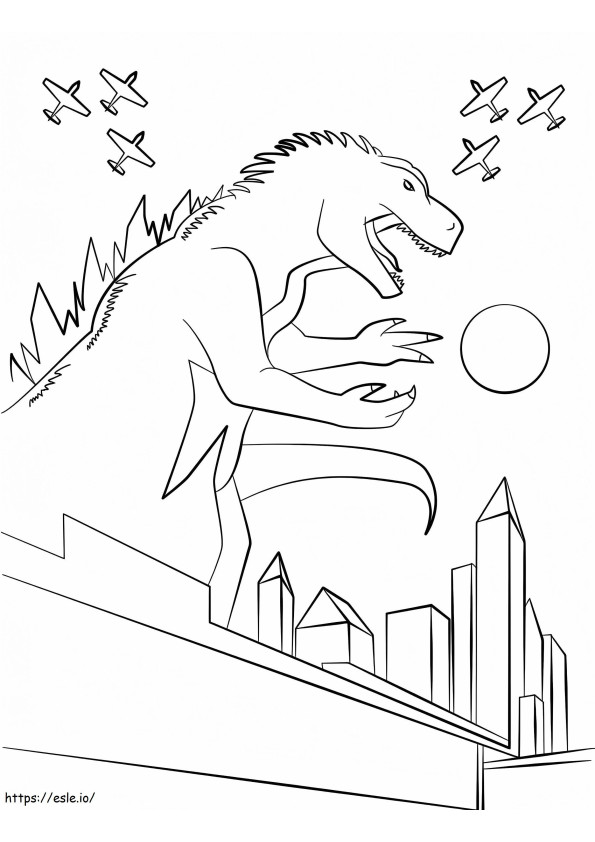 Godzilla 3 coloring page