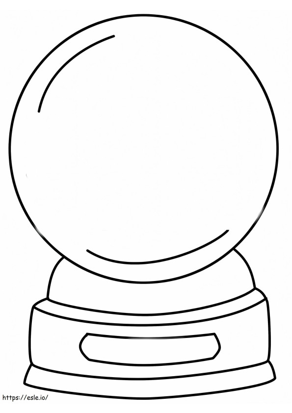 Very Easy Snow Globe coloring page
