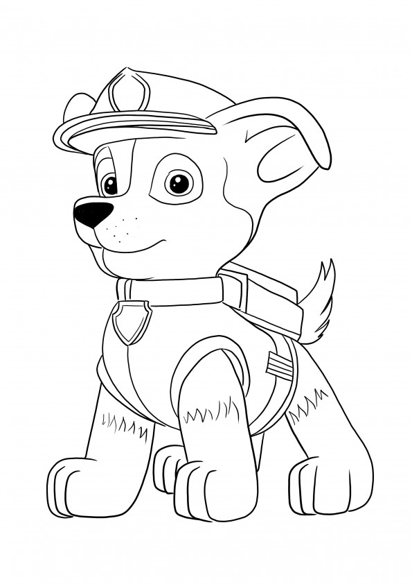 Free printable of Chase-the serious police dog for coloring and having fun