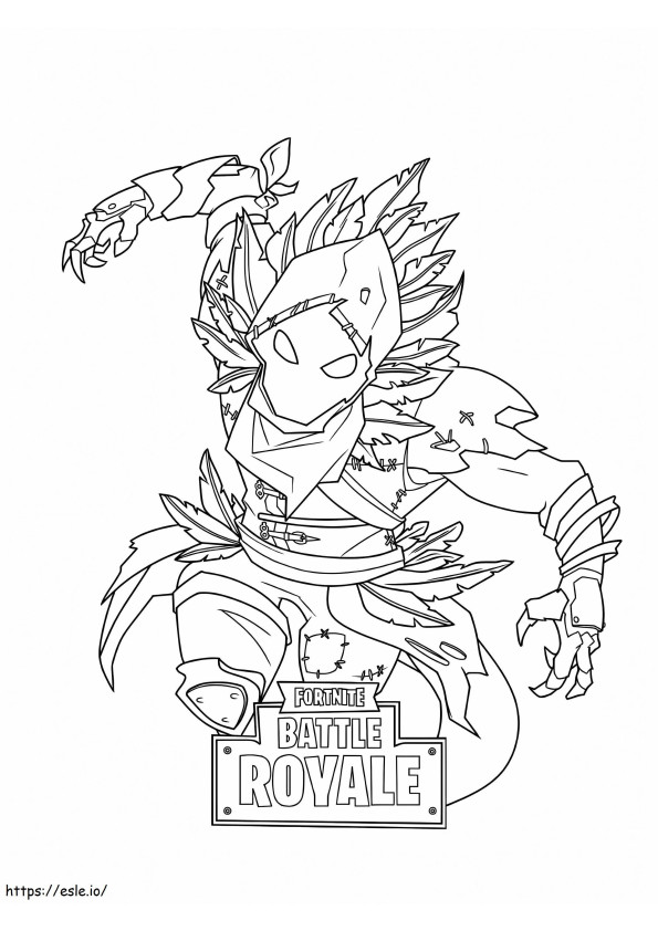 Raven Fortnite coloring page