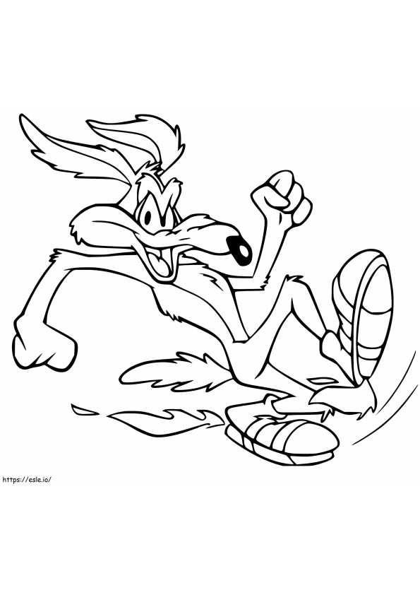 Wile E Coyote Is Running coloring page