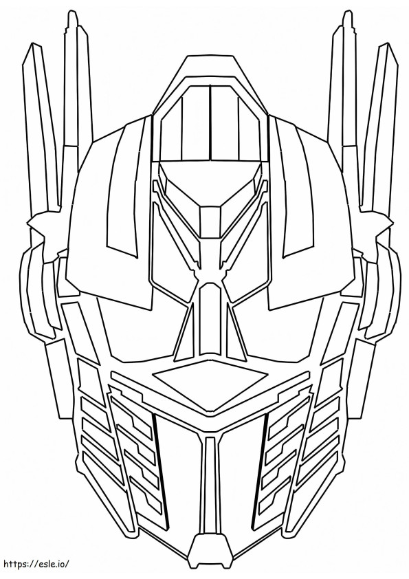 Optimus Prime Head coloring page