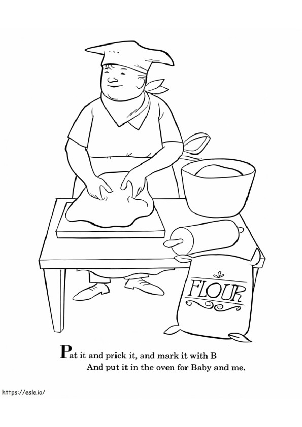 Chef Nursery Rhymes coloring page