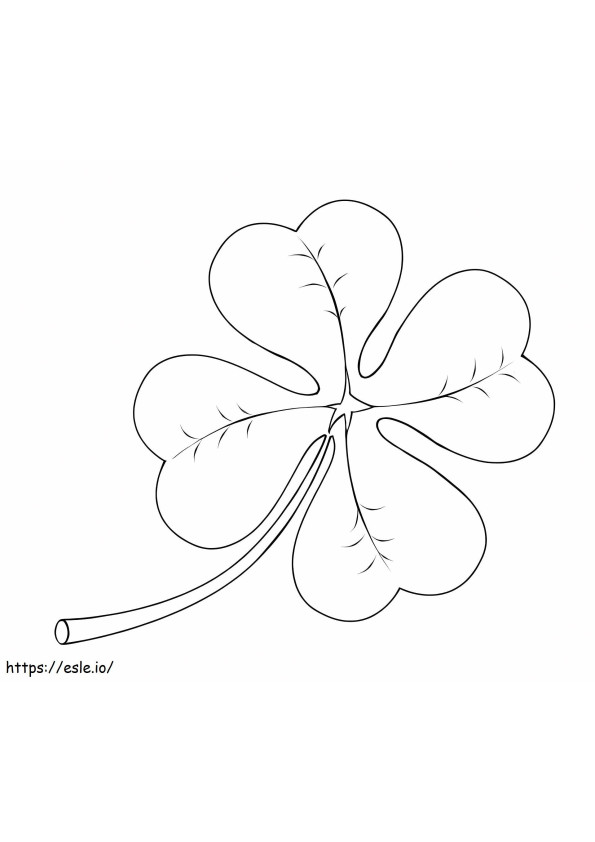 Four Leaf Clover coloring page