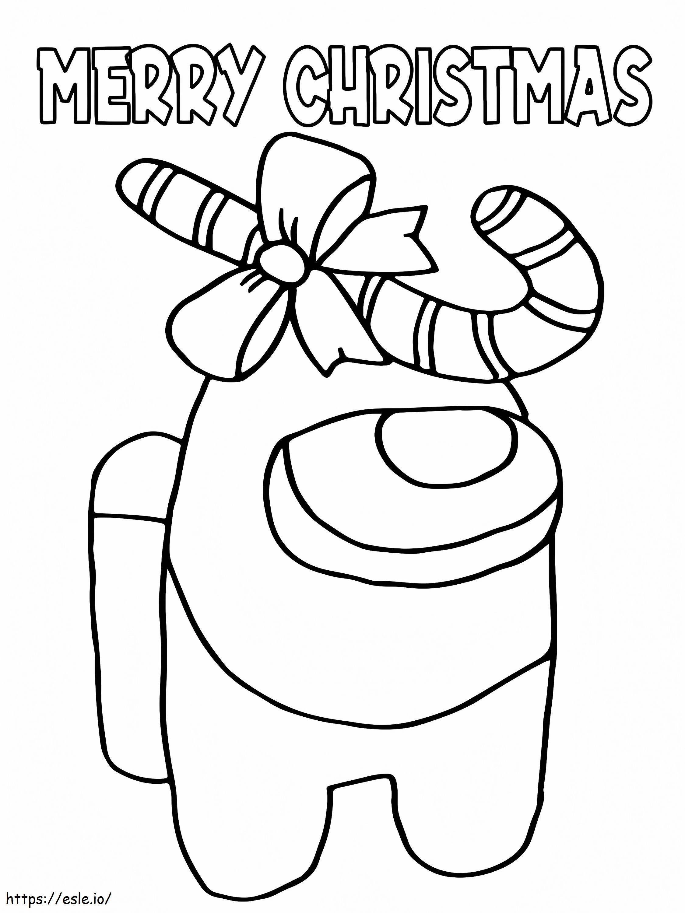 Among Us Merry Christmas Coloring Page 8 Coloring Page