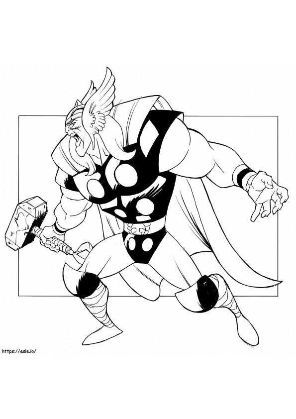 Thor Is Angry coloring page
