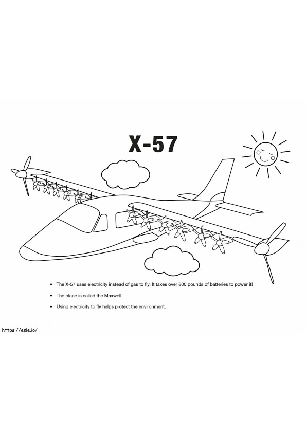 Planes X 57 coloring page